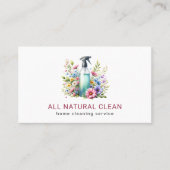 Schoonmaak van huizen Natuurlijke Bloemen Visitekaartje (Voorkant)