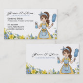 Schoonmaak Visitekaartjes Bloemen & Cartoon Cleane (Voorkant / Achterkant)