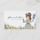 Schoonmaak Visitekaartjes Bloemen & Cartoon Cleane (Achterkant)