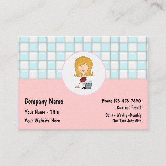 Schoonmaak Visitekaartjes groot (Voorkant)