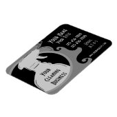 Schoonmaak Zakelijk grijs thema promotionele MAGNE Magneet (Linkerzijde)