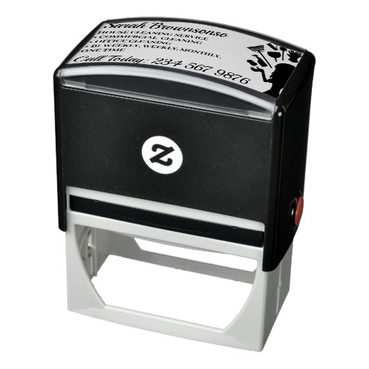 Schoonmaak zwart Elegant Zelfinktende Stempel (Product)