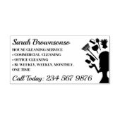 Schoonmaak zwart Elegant Zelfinktende Stempel (Design)