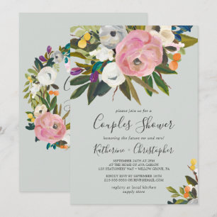 Schoonmaakapparaat voor geverfde Floral Couples Kaart
