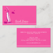 Schoonmaakapparaat voor roze meiden Elegant House Visitekaartje (Voorkant / Achterkant)