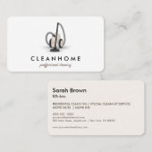 Schoonmaakapparaat voor vacuümreinigers visitekaartje (Voorkant / Achterkant)