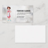 Schoonmaakartikelen | Dienstmeid in Tenue Visitekaartje (Voorkant / Achterkant)