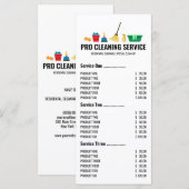 Schoonmaakartikelen Menu (Voorkant / Achterkant)