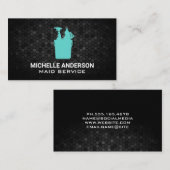 Schoonmaakartikelen voor meiden in emmer visitekaartje (Voorkant / Achterkant)