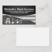 Schoonmaakartikelen voor schoonmaaksters | Grijs M Visitekaartje (Voorkant / Achterkant)