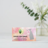 Schoonmaakbakkamer | Spuitfles | Bubbles Visitekaartje (Staand voorkant)