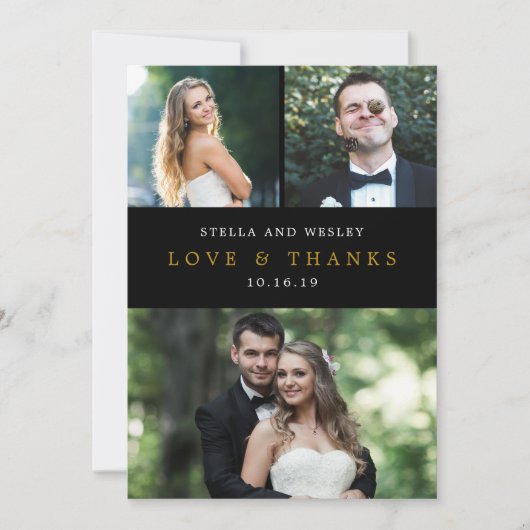 Schoonmaakbare KLEUR Foto bedankt kaart (Voorkant)