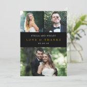 Schoonmaakbare KLEUR Foto bedankt kaart (Staand voorkant)