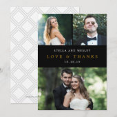 Schoonmaakbare KLEUR Foto bedankt kaart (Voorkant / Achterkant)