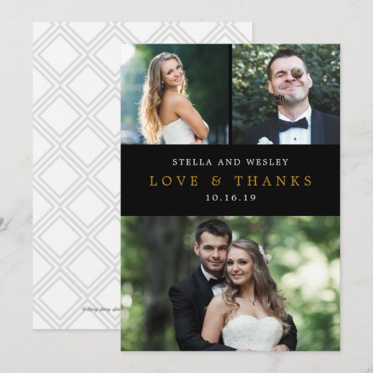 Schoonmaakbare KLEUR Foto bedankt kaart (Voorkant / Achterkant)