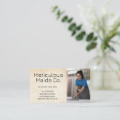 Schoonmaakbeddenlakens Visitekaartje (Staand voorkant)