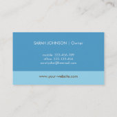 Schoonmaakbedrijf Business Card met Lachende Schoo Visitekaartje (Achterkant)