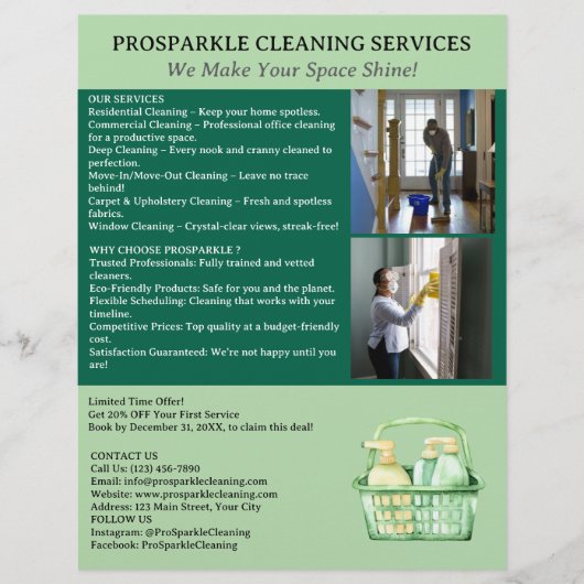 Schoonmaakbedrijf Flyer (Voorkant)