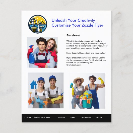 Schoonmaakbedrijf Flyer Sjabloon EDIT (Achterkant)