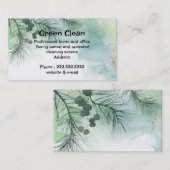 Schoonmaakbedrijf, groen, milieuvriendelijk, Natuu Visitekaartje (Voorkant / Achterkant)