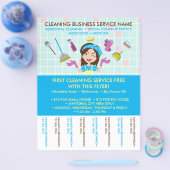 Schoonmaakbedrijf Janitorial Tickets Adverteren Flyer (Enkel)