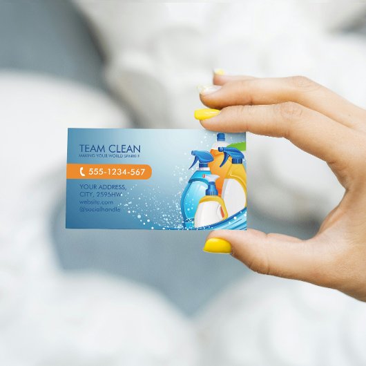 Schoonmaakbedrijf Professionele QR-code Visitekaartje