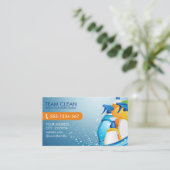 Schoonmaakbedrijf Professionele QR-code Visitekaartje (Staand voorkant)