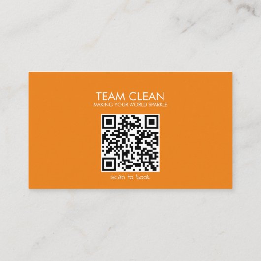 Schoonmaakbedrijf Professionele QR-code Visitekaartje (Achterkant)