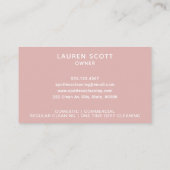 Schoonmaakbedrijf QR Code Spray Fles Dusty Pink Visitekaartje (Achterkant)