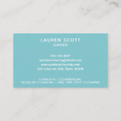 Schoonmaakbedrijf QR Code Spuitfles Aqua Blue Visitekaartje (Achterkant)