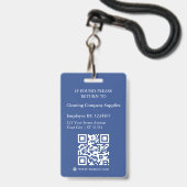 Schoonmaakbedrijf | Schoonmaakdienst met eigen log Badge (Achterkant met lanyard)
