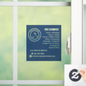 Schoonmaakbedrijf | Schoonmaakdienst met eigen log Raamsticker (Huis)