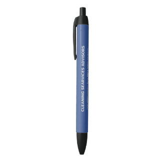 Schoonmaakbedrijf | Schoonmaakdienst met eigen log Zwarte Inkt Pen