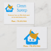 Schoonmaakbedrijf Schoonmaken koffiehuis Visitekaartje (Voorkant / Achterkant)