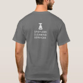Schoonmaakbedrijf Spray Bottle Grey T-shirt (Achterkant)