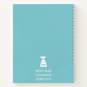 Schoonmaakbedrijf Spray Fles Aqua Blue Notitieboek (Achterkant)