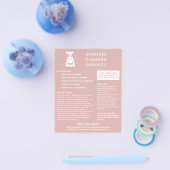 Schoonmaakbedrijf Spray Fles Dusty Pink Flyer (Enkel)