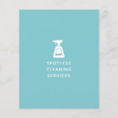 Schoonmaakbedrijf Spuitfles Aqua Blauw Flyer (Achterkant)