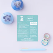 Schoonmaakbedrijf Spuitfles Aqua Blauw Flyer (Enkel)