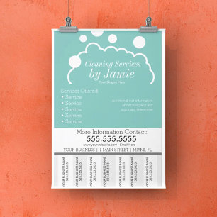 Schoonmaakbedrijf Suds Afscheurstroken Flyer