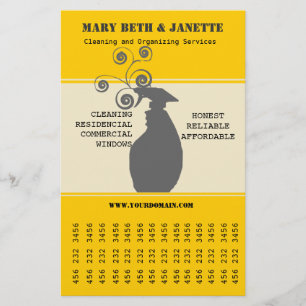Schoonmaakbedrijf voor huishoudelijke ramen flyer