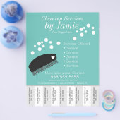 Schoonmaakbedrijven Afscheur stroken Flyer (Enkel)