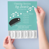 Schoonmaakbedrijven Afscheur stroken Flyer (Hand)