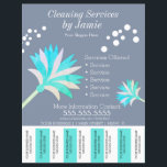 Schoonmaakbedrijven Flyer met Afscheurstroken I<br><div class="desc">Moderne Flyers voor Schoonmaakdiensten</div>