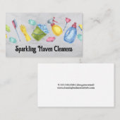 schoonmaakbenodigdheden | ontsmetten | conciërge | visitekaartje (Voorkant / Achterkant)