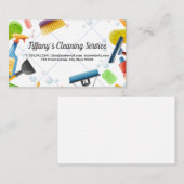 schoonmaakbenodigdheden | Tegel vloer achtergrond Visitekaartje (Voorkant / Achterkant)
