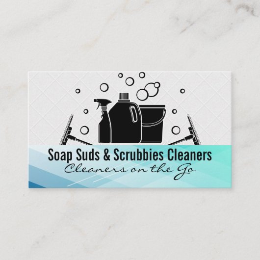 schoonmaakbenodigdheden | Zeepbellen Visitekaartje (Voorkant)