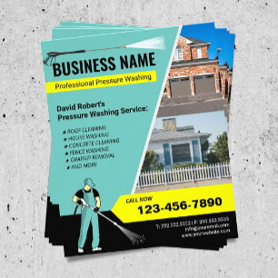 Schoonmaakbeurt drukkerij Blauwgroen wassen Flyer