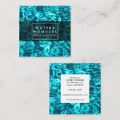 Schoonmaakbeurt waterspuiggen vierkante visitekaartje (Voorkant / Achterkant)