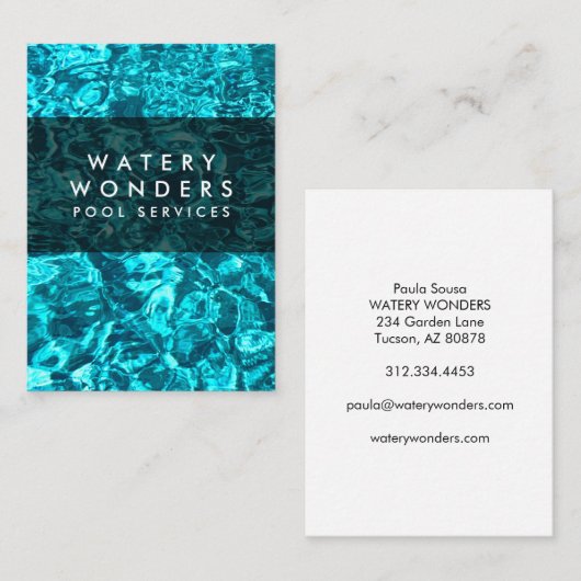 Schoonmaakbeurt waterspuiggen visitekaartje (Voorkant / Achterkant)